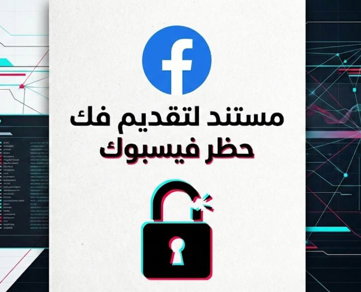 خطاب رسمي معتمد لتقديم طلب فك حظر حساب فيسبوك